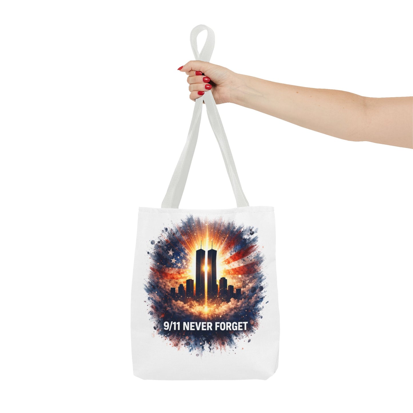 9/11 Never Forget Memorial Tote Bag — Twin Towers Tribute Tote