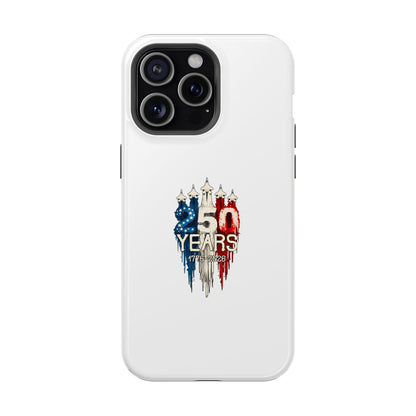 50 Years Patriotic iPhone Case — American Flag Anniversary Magnetic Impact-Resistant Case