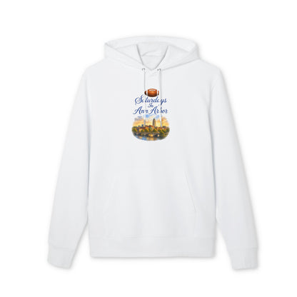 Ann Arbor Skyline Hoodie — "Saturdays in Ann Arbor" Graphic Pullover