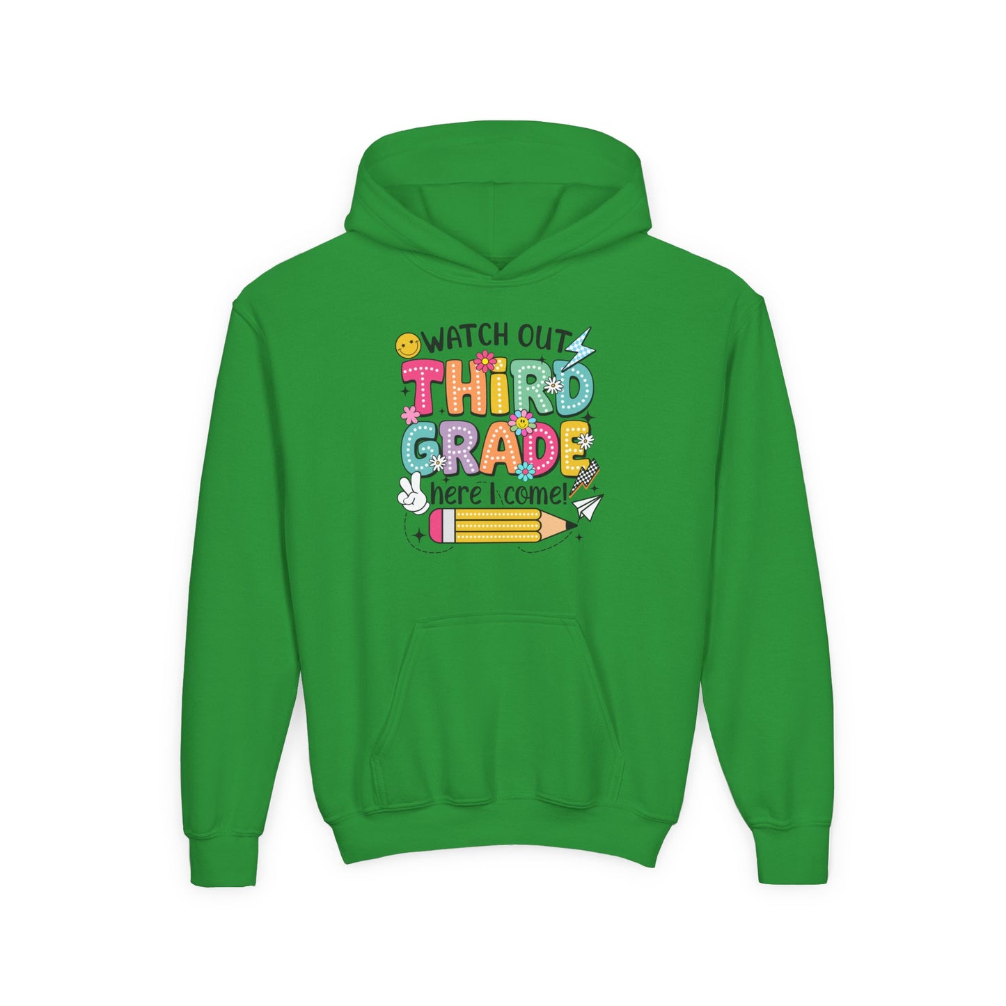 Kids "Watch Out Third Grade Here I Come" Hoodie - Back-to-School 3rd Grade Sweatshirt