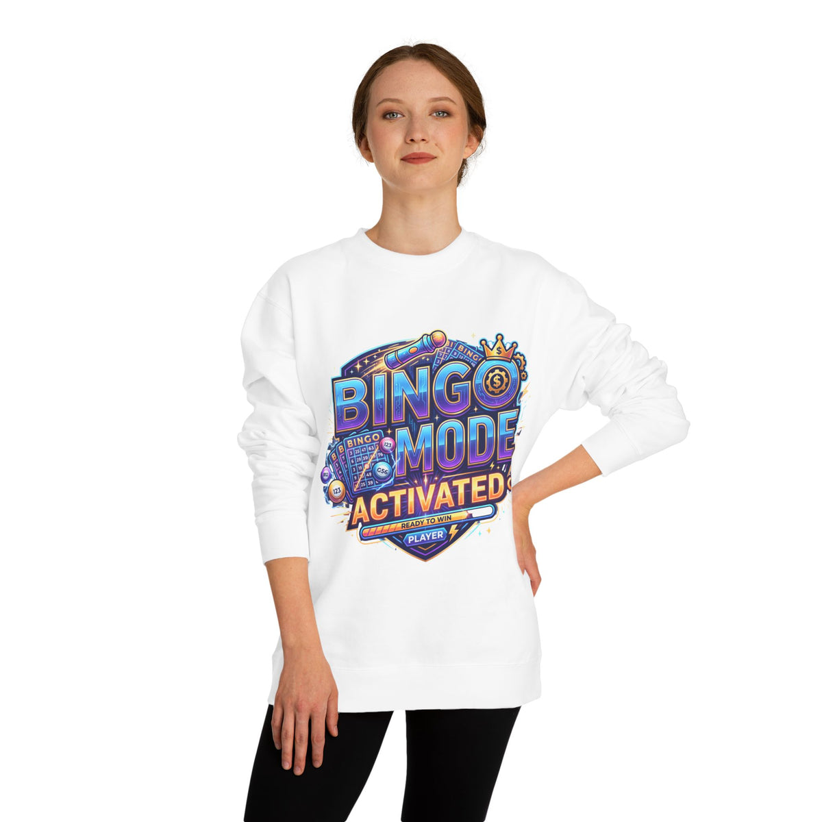 Bingo Mode Activated Sweatshirt — Fun Gamer/Player Bingo Crewneck