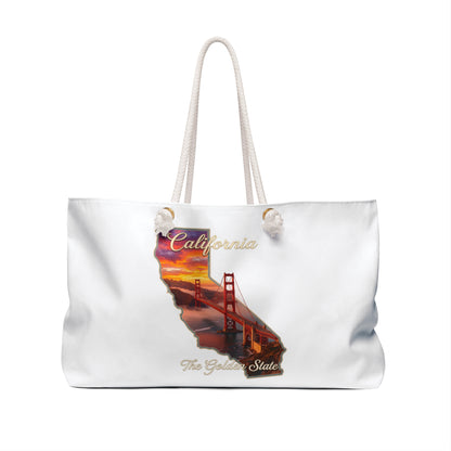 California Golden State Weekender Bag – Golden Gate Sunset Travel Tote