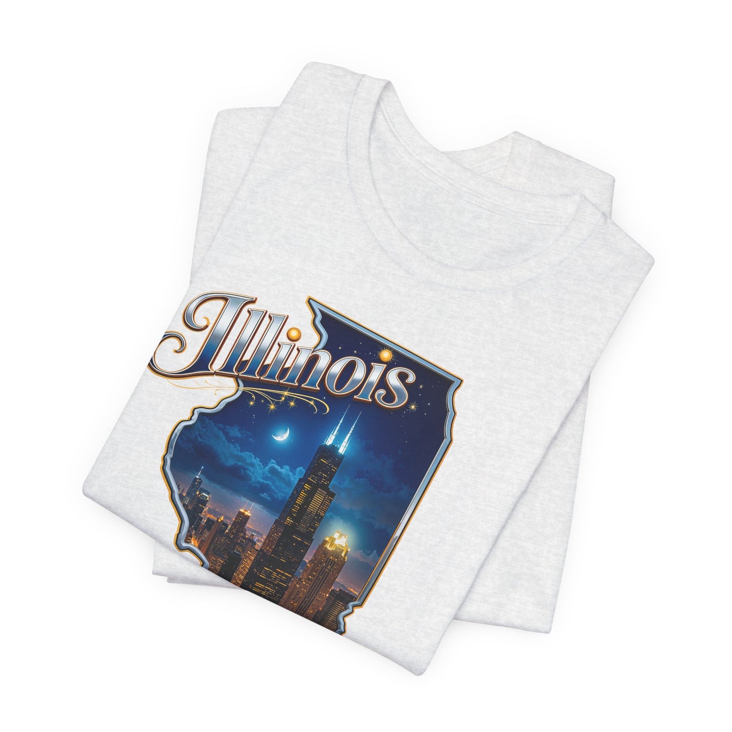 Illinois State Tee — 'City of Broad Shoulders' Chicago Skyline T-Shirt