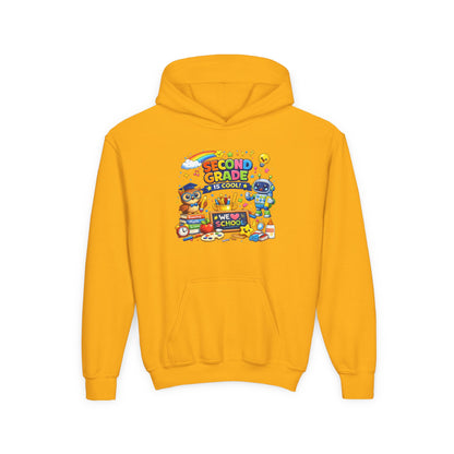 Second Grade Hoodie — 'Second Grade Is Cool' Kids Back-to-School Sweatshirt