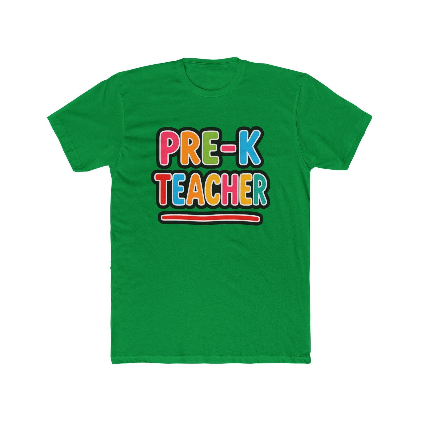 Pre-K Teacher T-Shirt — Colorful Retro Kids Classroom Tee