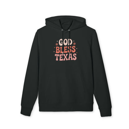 God Bless Texas Hoodie — Retro Floral Texas Pride Pullover
