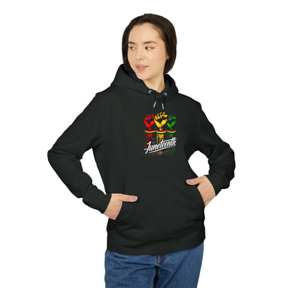Juneteenth Raised Fists Hoodie — Black History Celebration Pullover