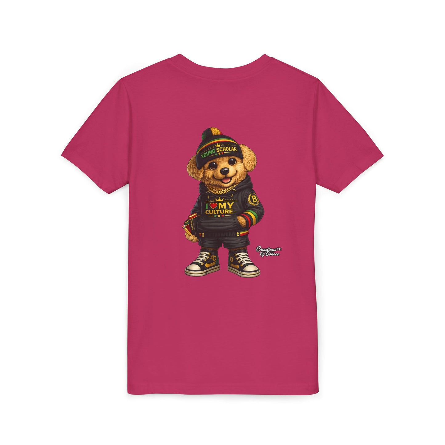 Youth Bear Graphic Tee – "I Love My Culture" Urban Streetwear