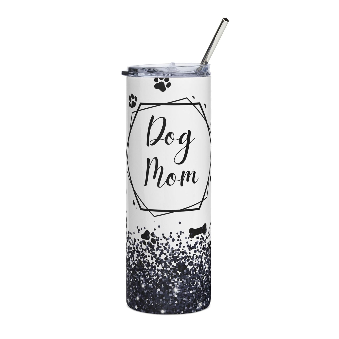 Dog Mom 20oz Stainless Steel Tumbler – Paw Print Travel Cup