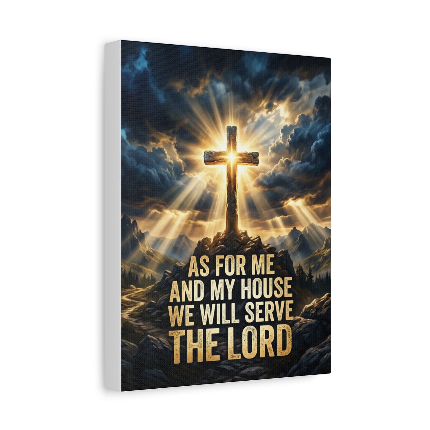 "As For Me And My House We Will Serve The Lord" Canvas Wall Art