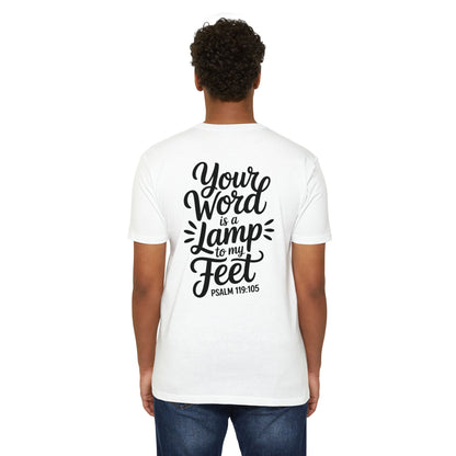 Bible Verse T-Shirt — "Your Word Is a Lamp to My Feet" (Psalm 119:105)