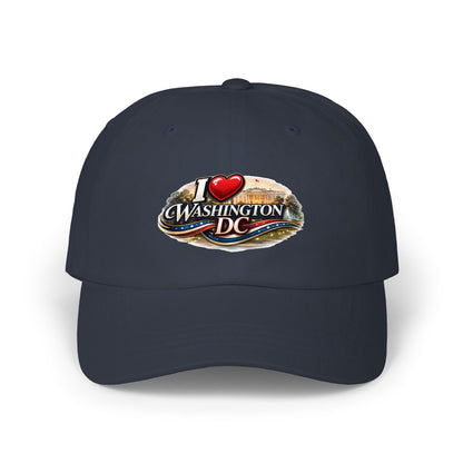 Washington DC Dad Cap – "I  Washington DC" Embroidered Travel Baseball Hat
