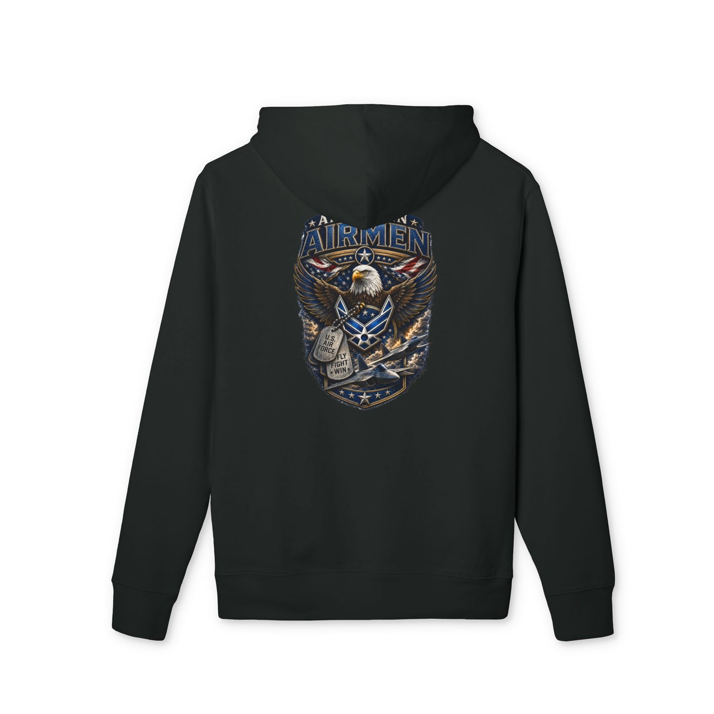Airmen Eagle Emblem Hoodie – Military Pilot Aviation Graphic Sweatshirt