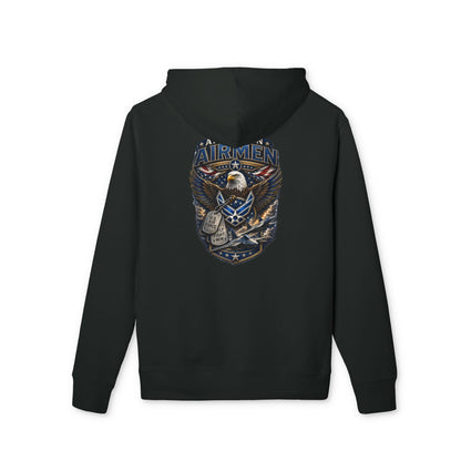 Airmen Eagle Emblem Hoodie – Military Pilot Aviation Graphic Sweatshirt