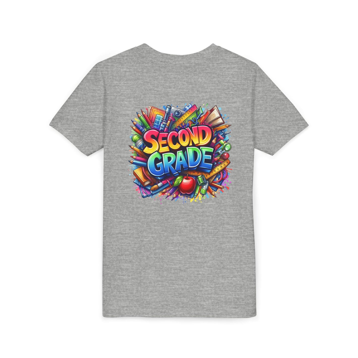 Second Grade Youth Tee — Colorful Back-to-School Kids T-Shirt