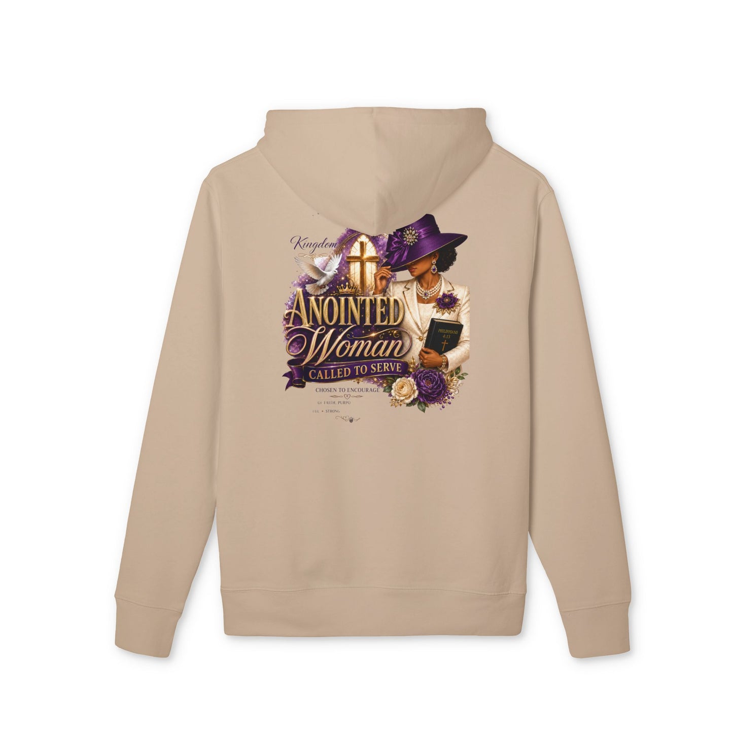 Anointed Woman Hoodie — Christian Faith Pullover with Scripture-Inspired Design