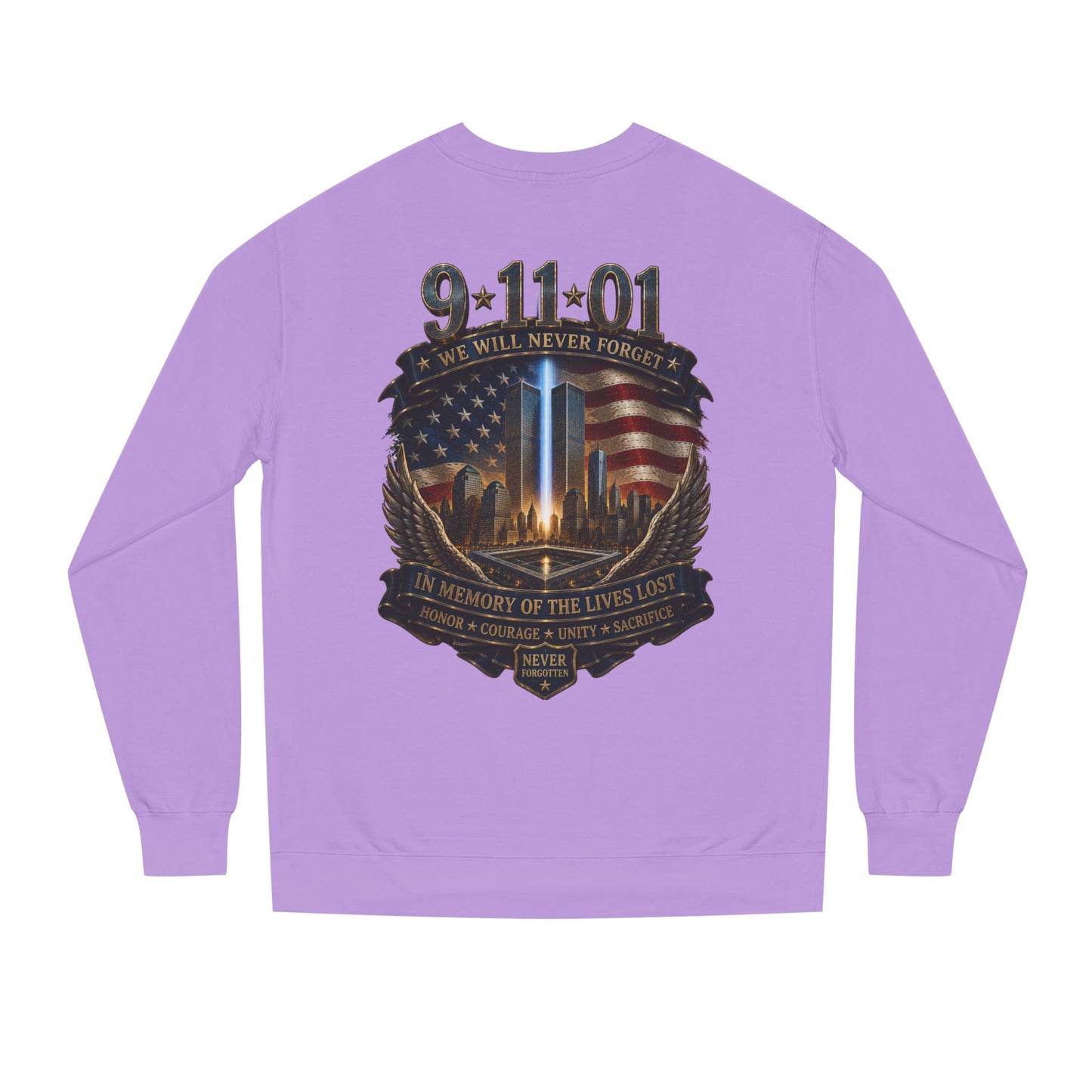 9/11 Never Forget Memorial Sweatshirt – In Memory of the Lives Lost