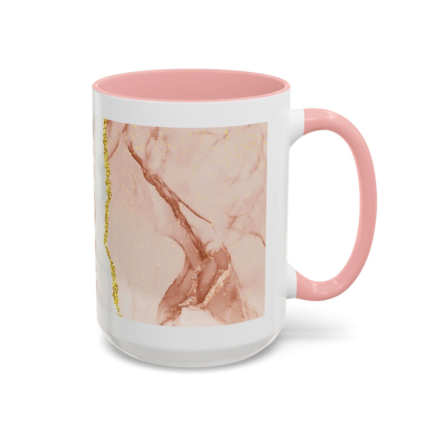 Mom Marble Accent Coffee Mug — Rose Gold & Gold Vein 11/15oz Gift