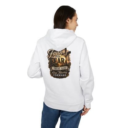 Faith Over Fear Hoodie — "Trust God, Keep Moving Forward" Inspirational Pullover