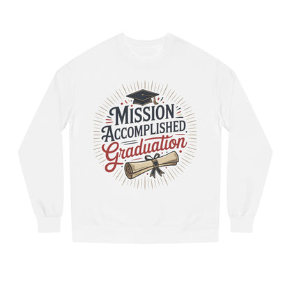 Graduation Sweatshirt "Mission Accomplished" - Grad Cap & Diploma Pullover