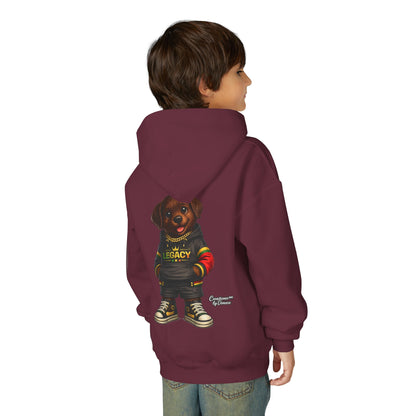 Youth Hoodie — 'Legacy' Streetwear Puppy Graphic Sweatshirt