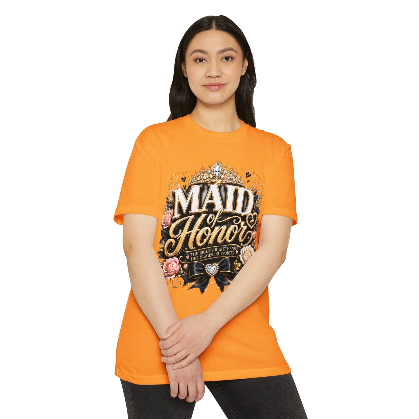 Maid of Honor T-Shirt — Floral Bridal Party Tee