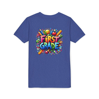 First Grade Kids Tee — Colorful Back-to-School Shirt for Boys & Girls