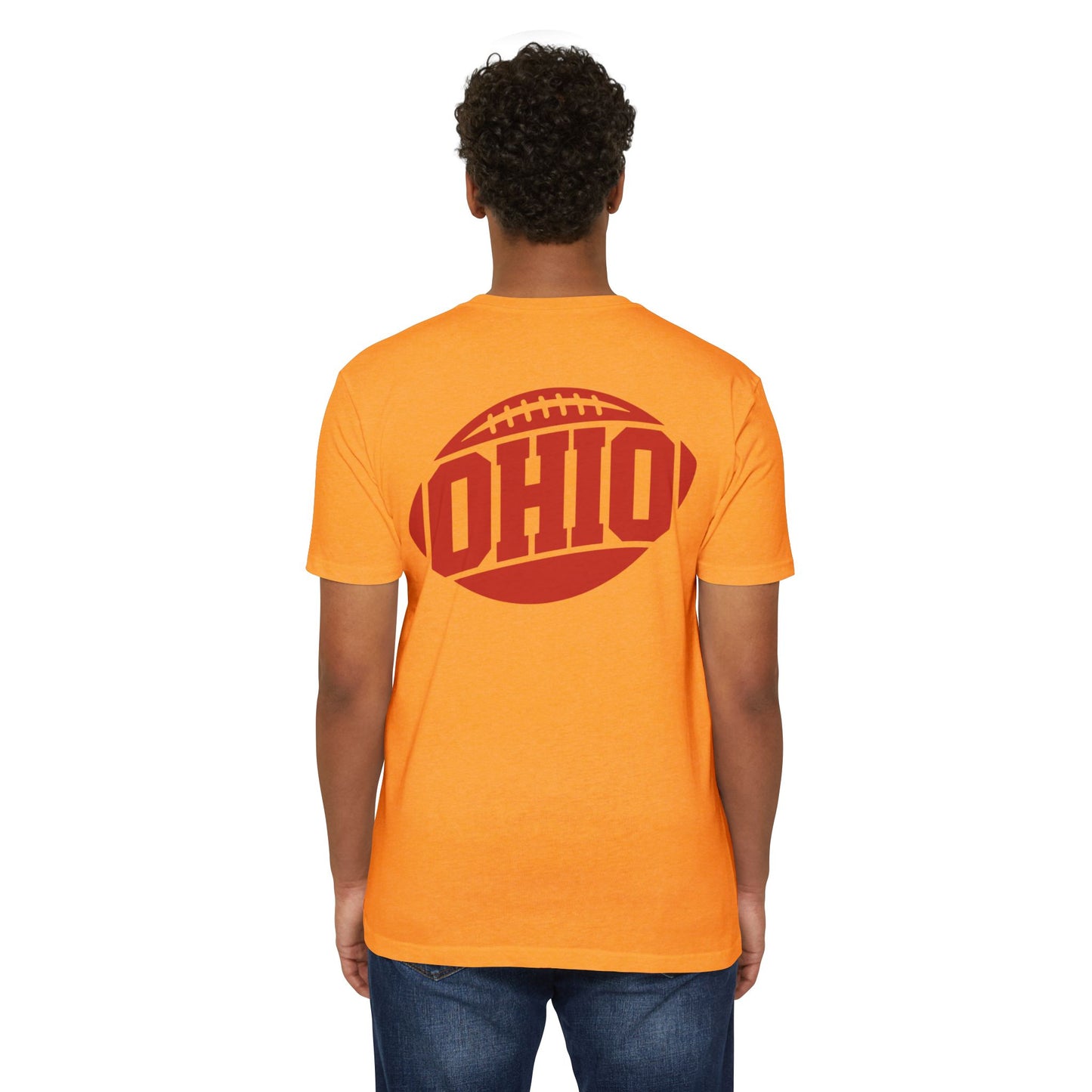 Ohio Football T-Shirt — Retro Red Football Logo Tee