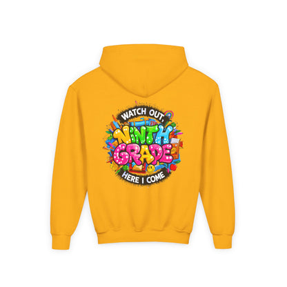 Kids' 4th Grade Hoodie – "Watch Out 4th Grade Here I Come" Colorful Back-to-School Sweatshirt