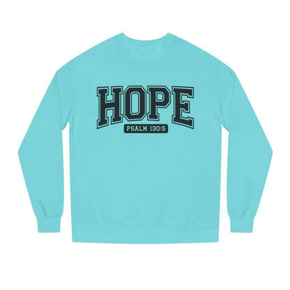 Hope Sweatshirt – 'Psalm 130:5' Inspirational Christian Crewneck