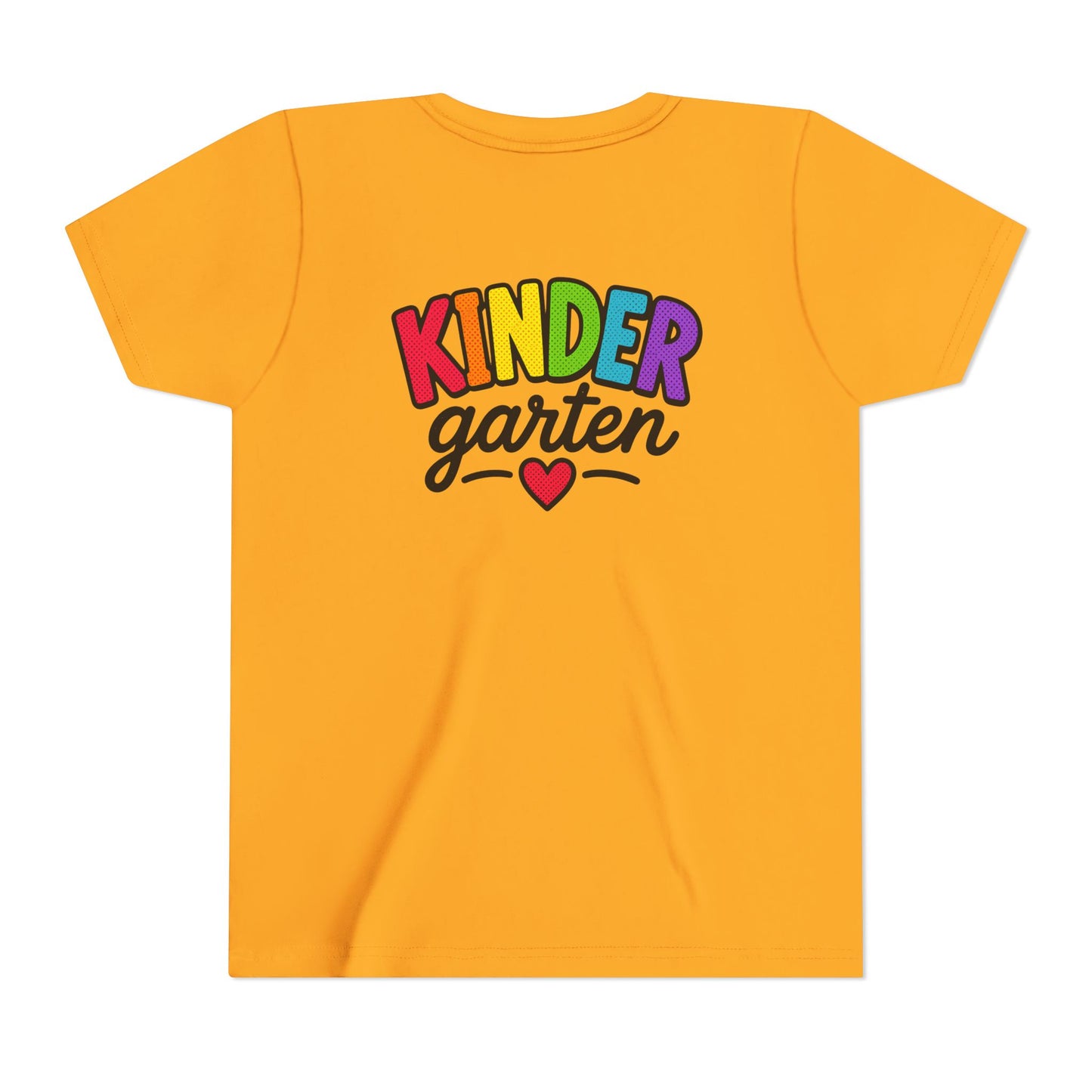 Kindergarten Rainbow Youth Tee — 'Kindergarten' Colorful Back-to-School Shirt