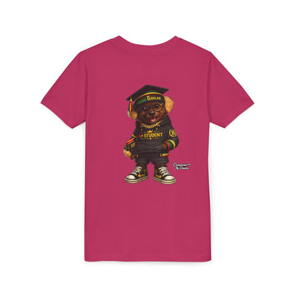 Youth Tee — Scholar Student Bear Graduation Graphic