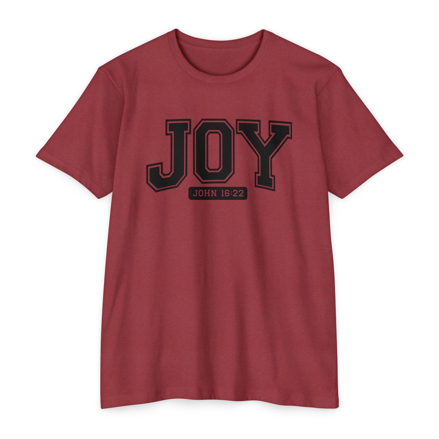 Joy T-Shirt – Christian Scripture John 16:22 College-Style Tee