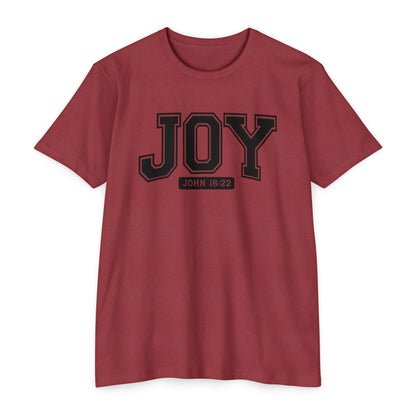 Joy T-Shirt – Christian Scripture John 16:22 College-Style Tee