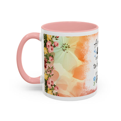 Mother’s Love Accent Coffee Mug – Floral Inspirational Gift (11/15 oz)