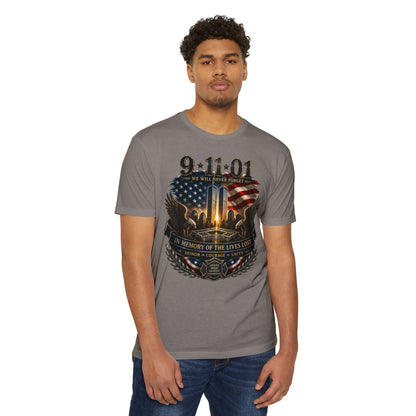 9/11 Memorial T-Shirt – "We Will Never Forget" Tribute Tee