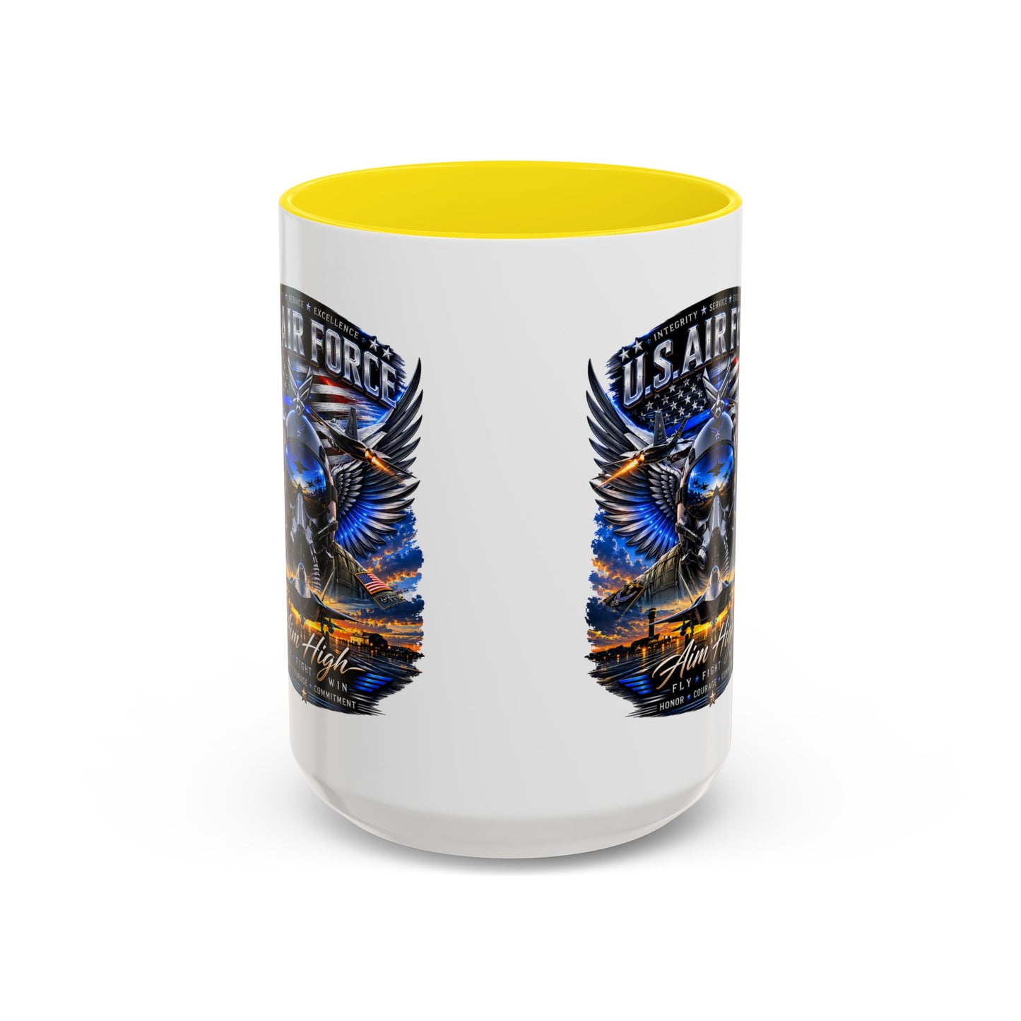 U.S. Air Force Eagle Coffee Mug — "Aim High" Accent 11/15oz
