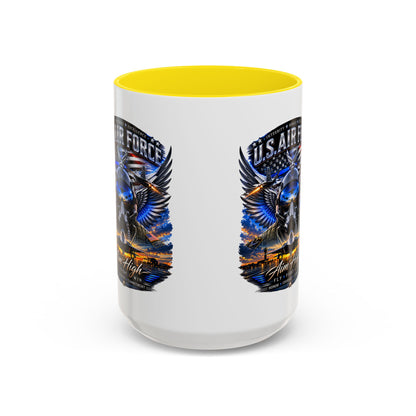 U.S. Air Force Eagle Coffee Mug — "Aim High" Accent 11/15oz