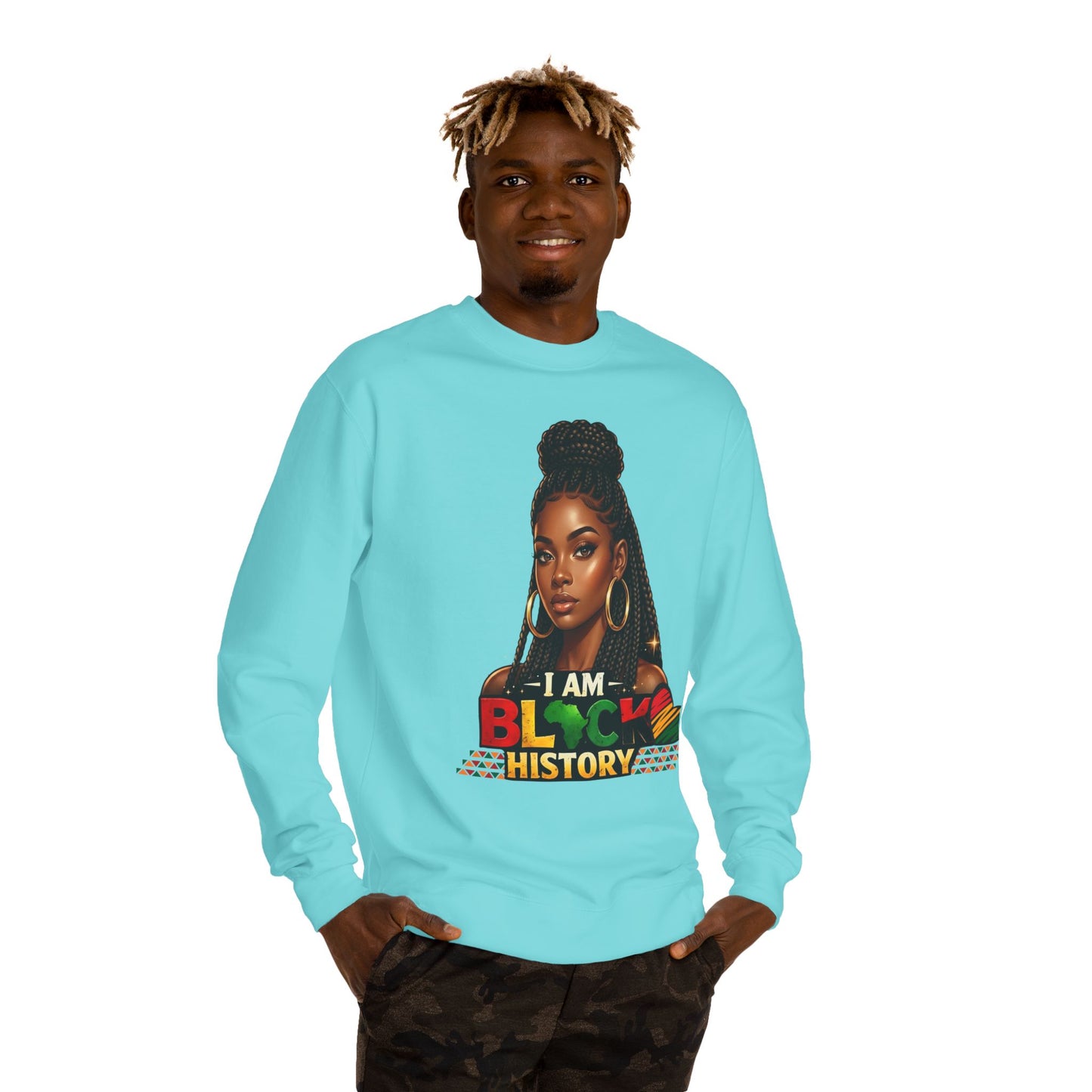 I Am Black History Sweatshirt — Afrocentric Black History Month Crewneck