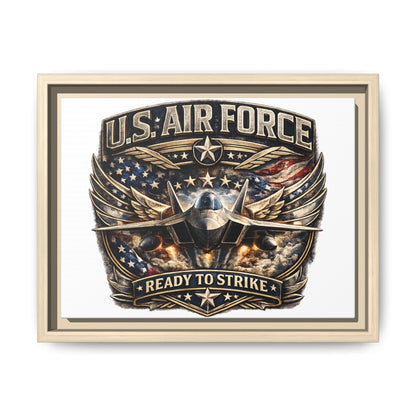 U.S. Air Force Framed Canvas Print – "Ready to Strike" Military Wall Art