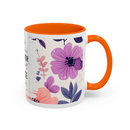 Mother Peace Floral Coffee Mug — "A quiet light, a guiding hand..." Memorial Tribute Mug