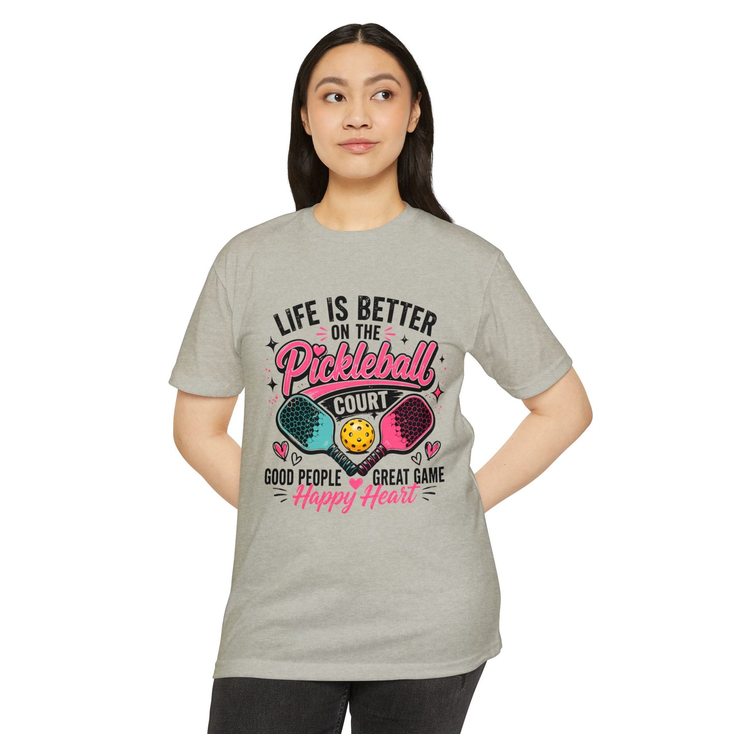 Pickleball T-Shirt – "Life Is Better on the Pickleball Court" Graphic Tee