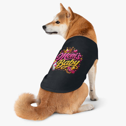 Pet Tank Top — “Mom's Baby” Cute Princess Graphic Dog Tee