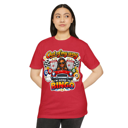 Bingo Driver T-Shirt — "Out of My Way I'm Going to Bingo" Retro Graphic Tee