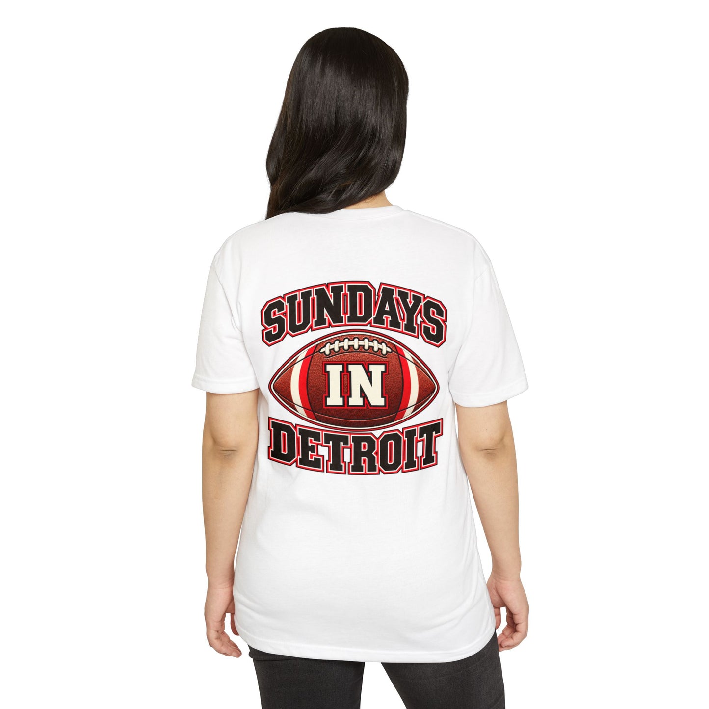 Sundays in Detroit Football T-Shirt