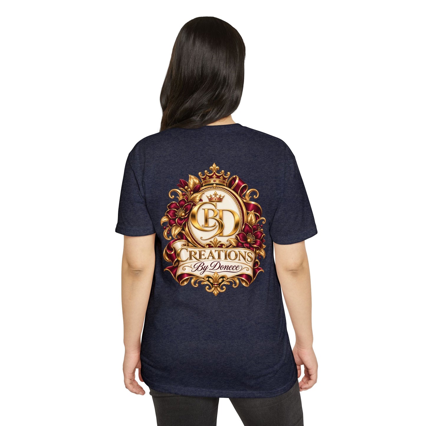 T-Shirt — 'Creations By Denece' Ornate Crest Graphic Tee