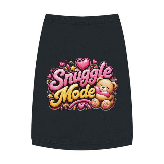Snuggle Mode Pet Tank Top — Cute Teddy Heart Dog & Cat Shirt