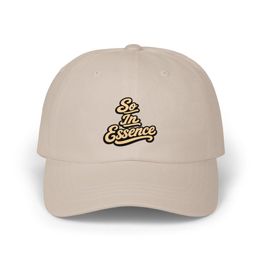 Dad Cap — "So In Essence" Embroidered Retro Script Hat