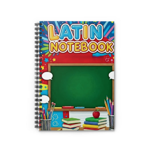 Latin Notebook — Spiral Ruled School Notebook for Students & Teachers