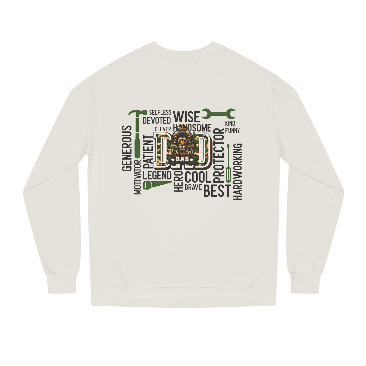 Dad Toolbox Word Cloud Sweatshirt — Father’s Day Mechanic Gift
